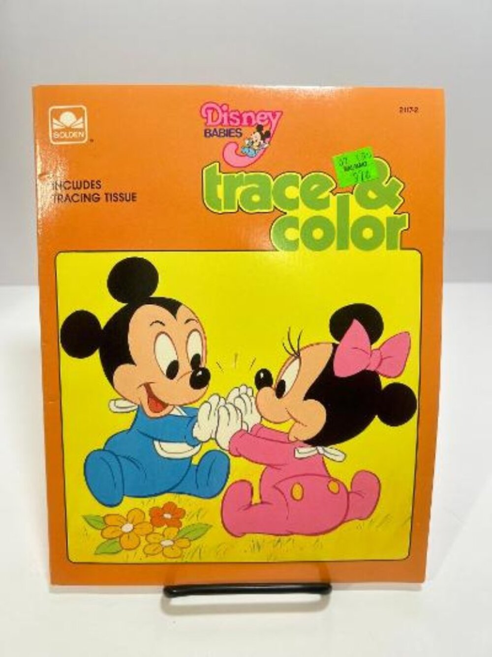 Vintage 1986 Disney Babies Trace & Color Book, Unused, Golden Book 80's